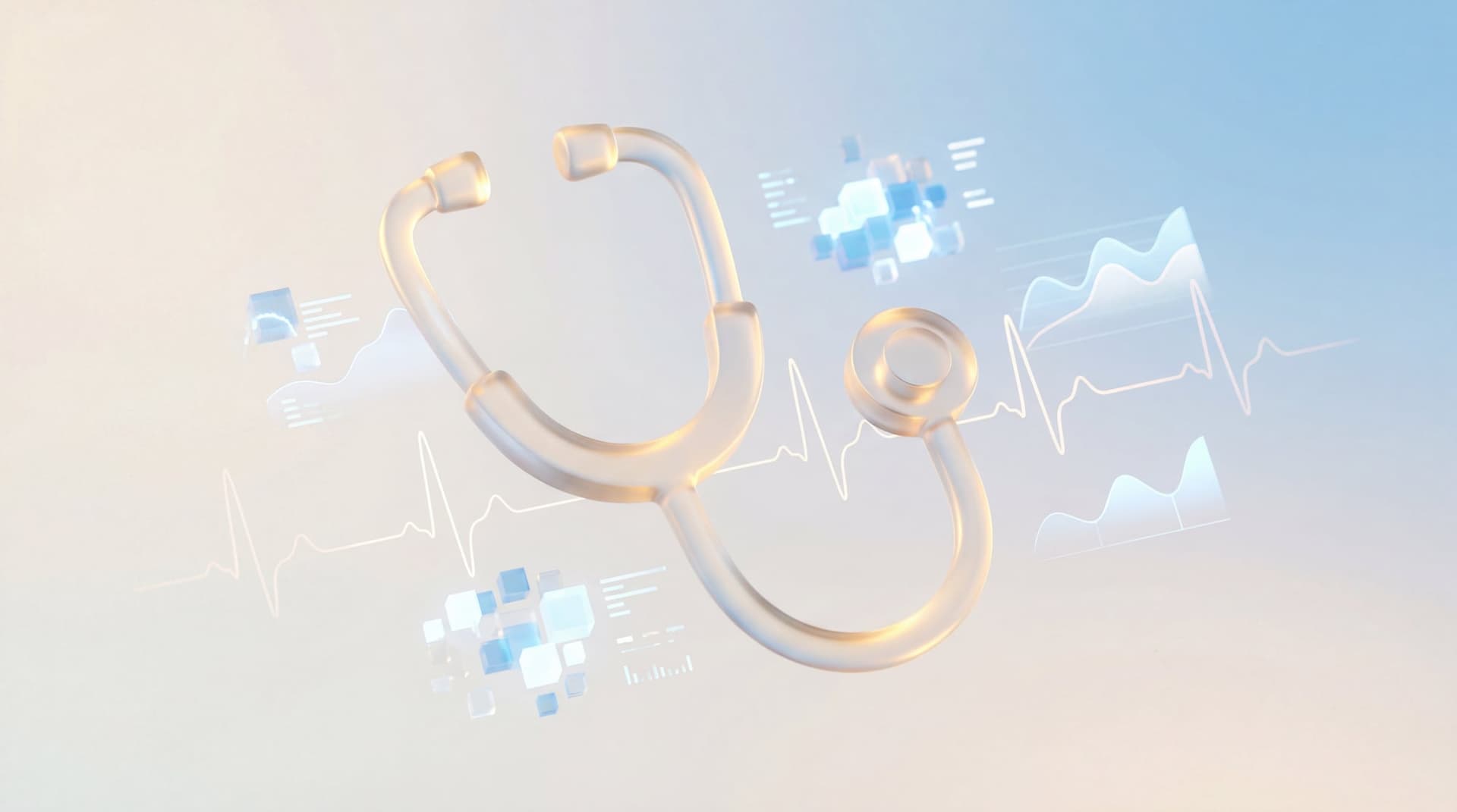 Abstrakte Medical-Healthcare-Visualisierung für moderne Arztpraxen