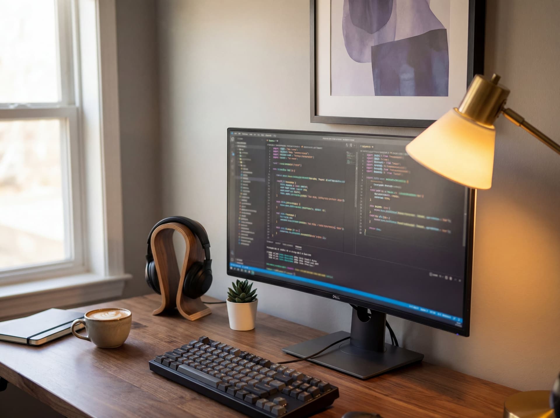 Authentisch wirkende Workspace-Szene, stellvertretend für den Gründer von runoa